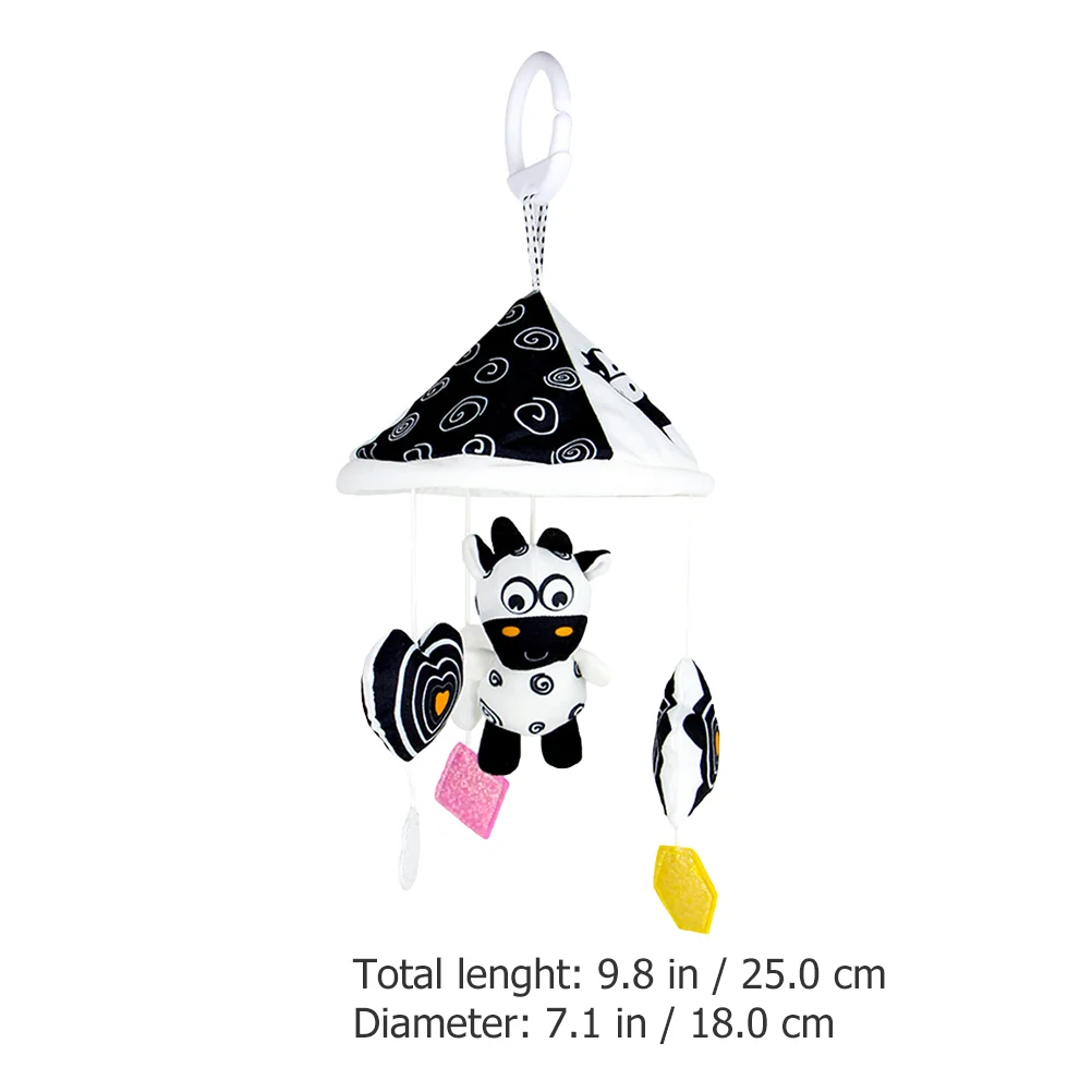 Parapluie noir et blanc pour bébé, jouets pour nourrissons, vent tendance, poussette CPull