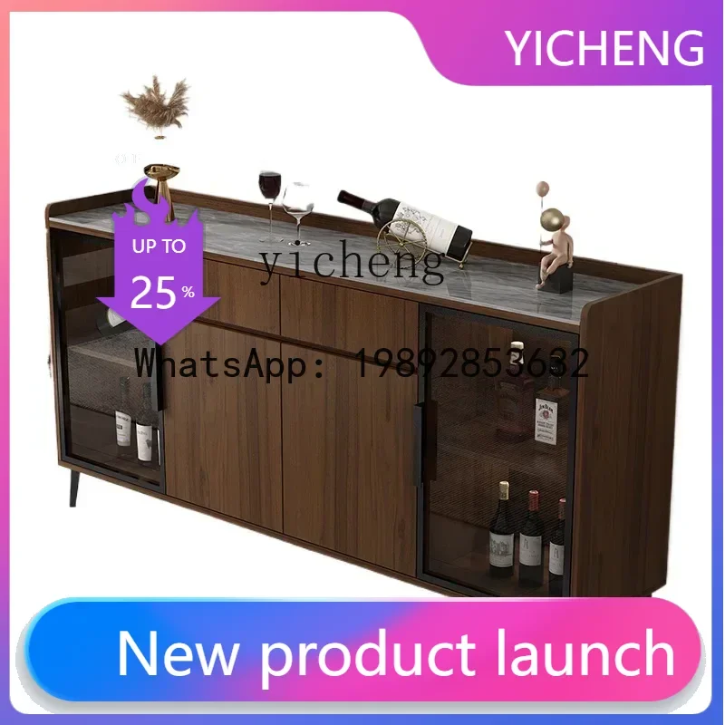 

X1 kitchen cupboard all solid wood rock slab storage against the wall light luxury high sense new Chinese style decor