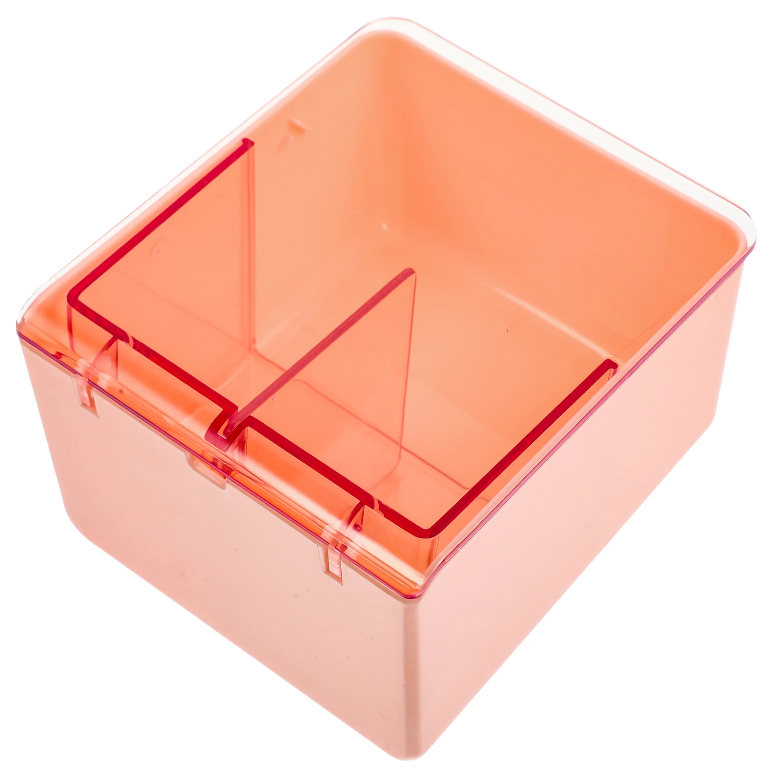 

Multifunctional Makeup Storage Box 2 Grids Plastic Lid Cotton Pad Dispenser Bathroom Countertop Organizer Durable Space-Saving