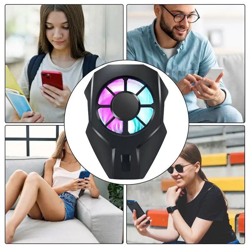 Cell Phone Cooling Fan Rechargeable Portable Phone Radiator Portable Game Semiconductor Cooling Fan Back Clip Silent Mobile
