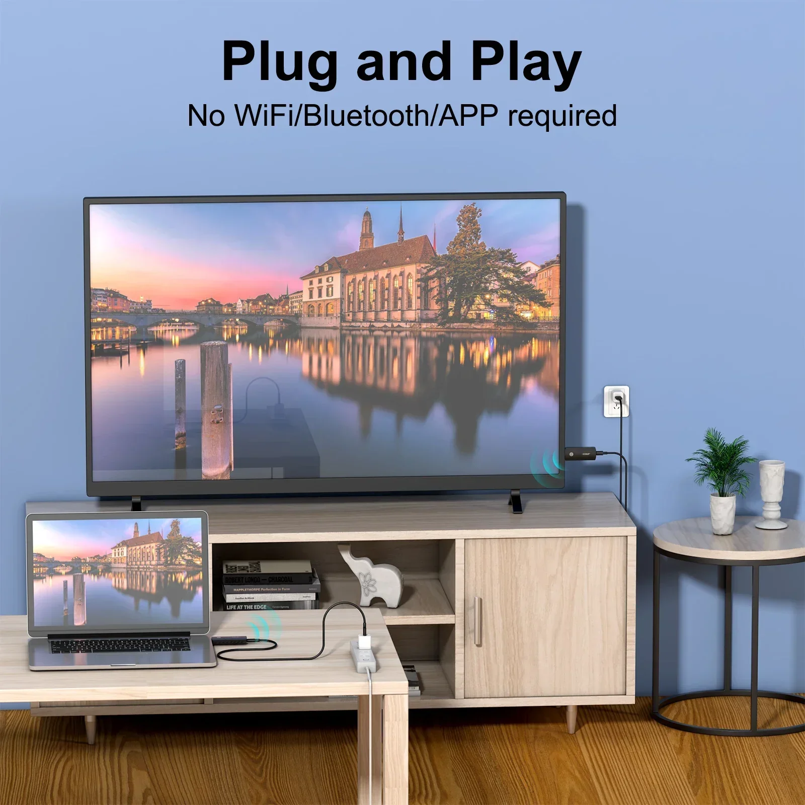 EDUP WD9908GS 4K 30HZ Wireless Display Adapter 4K Screen Mirroring Gerät mit leistungsstarker Casting-Funktionalität