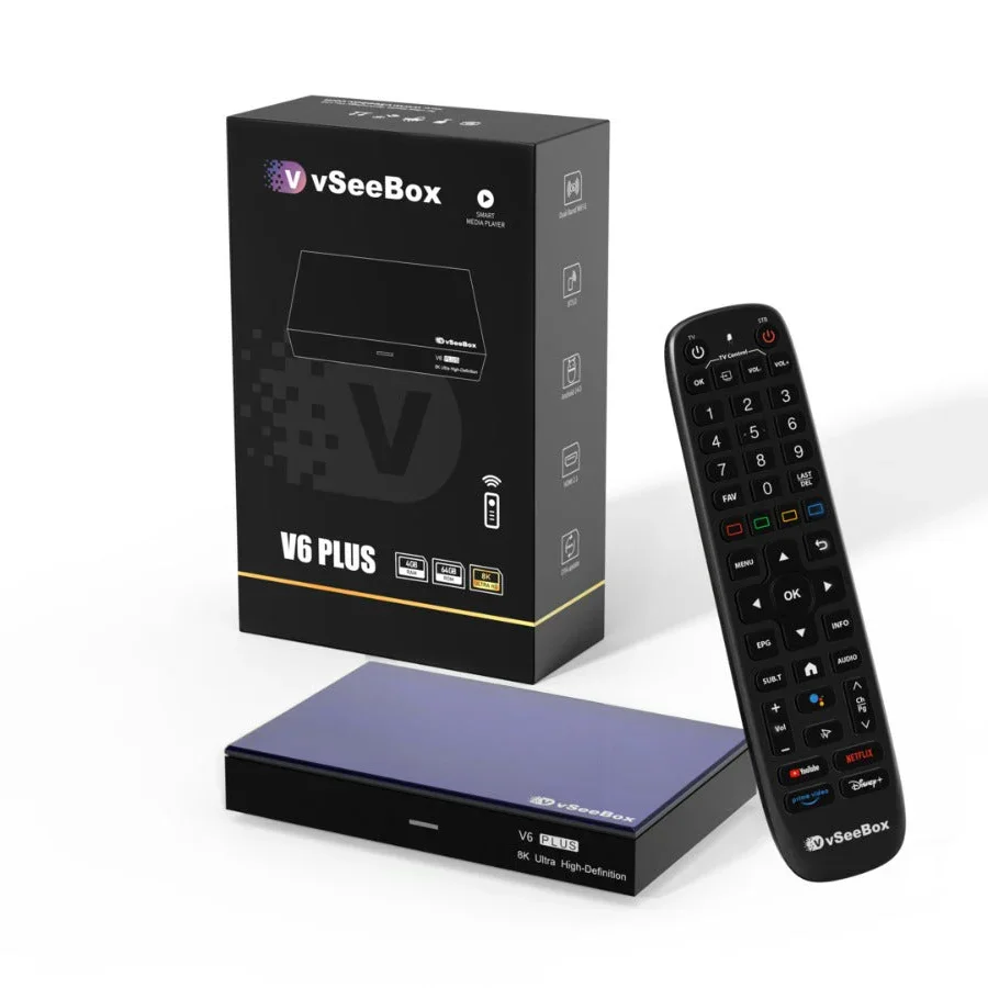 vSeeBox V6 Plus 64GB 8K HD Officially Authorized Voice Control