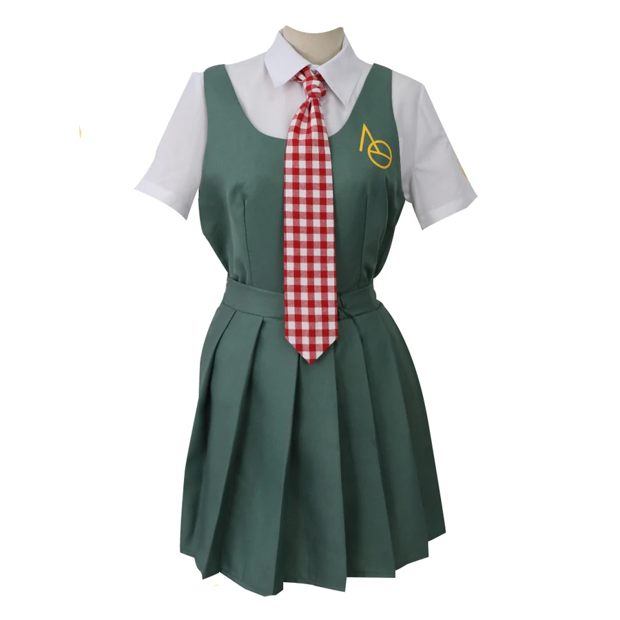 Disfraz de Anime Danganronpa para mujer y niña, traje de marinero, vestido de Cosplay, uniforme, peluca roja, ropa de Halloween, mhairu Koizumi