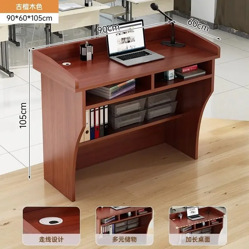 Classroom Lecture Speech Desk Simple Host Desk Shopping Guide Reception Desk Guest Welcome Master