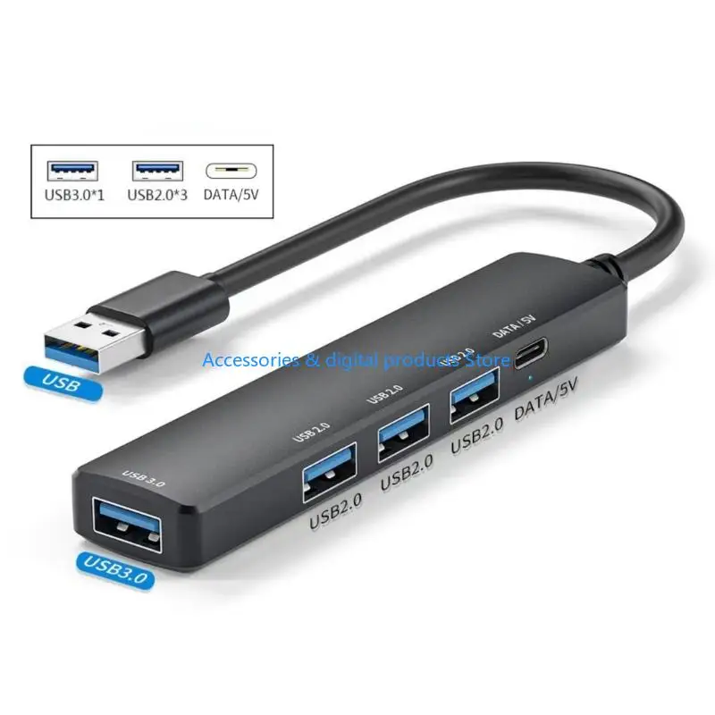 77JD USB Hubs Expander with 5 USB3.0 USB2.0 Port for 5Gbps Fast Data Transfer