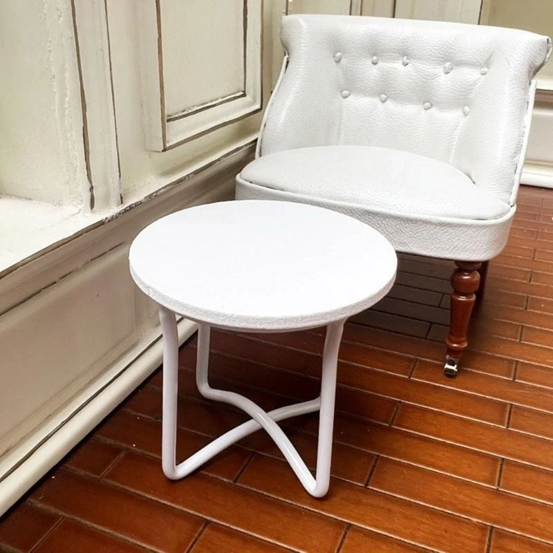 Y4QA Practical Small Table Set Portable for Dolls House Detailed 1 12 Scale Furniture and Stylish Collectible Daily Use