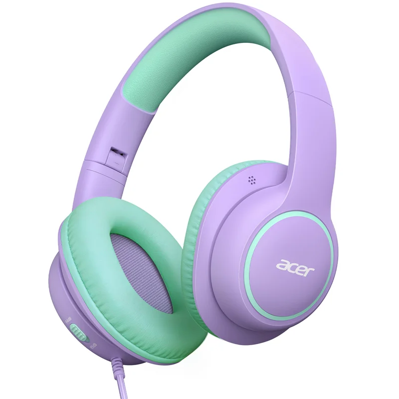 NEW Acer OHW328 Kids Headphones Wired Over Ear 85/94dB Safe 