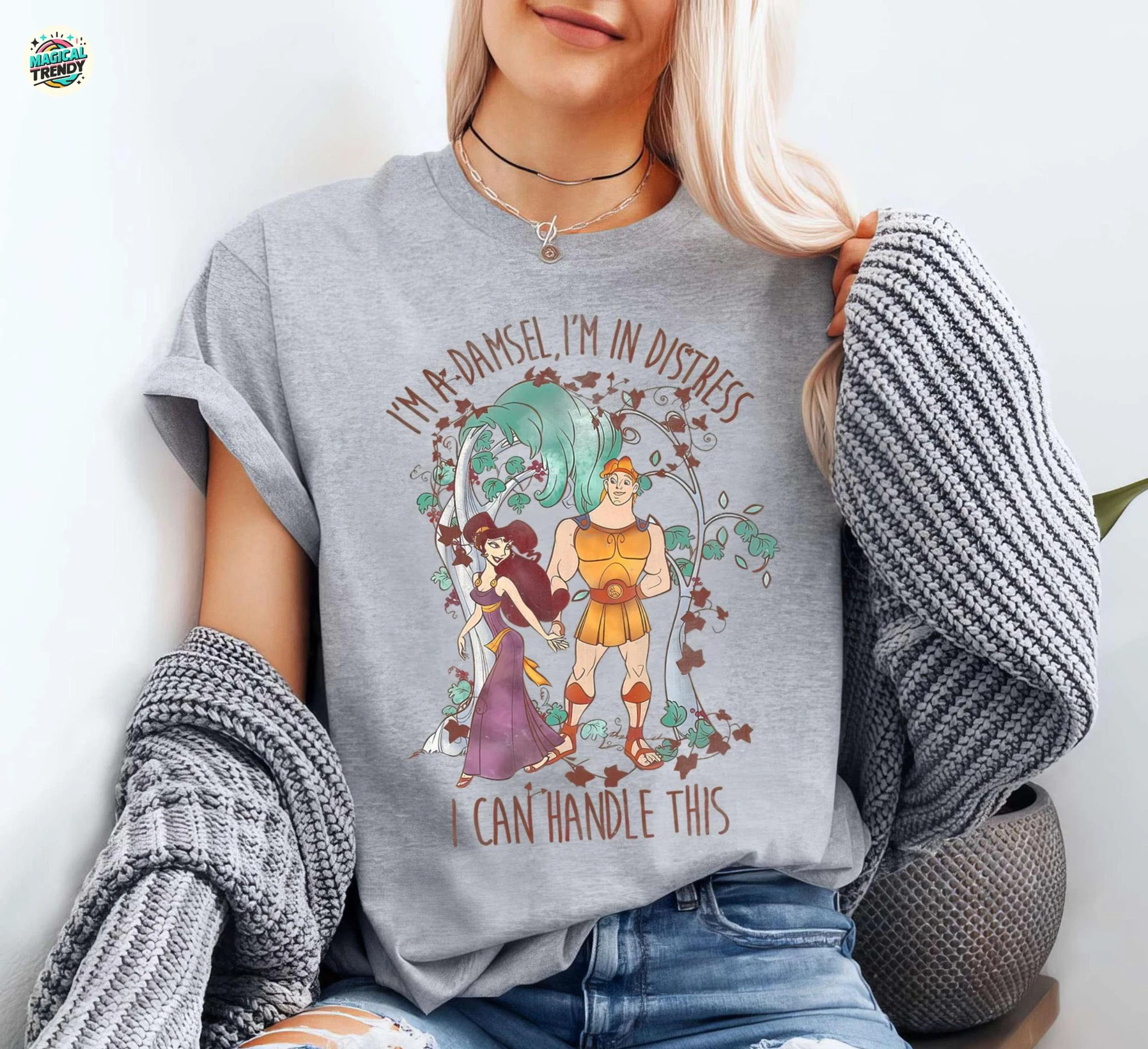 قميص ديزني هرقل، تي شيرت ديزني فاميلي للسفر، مملكة سحرية ممتعة، هرقل ميغ "أنا في مشكلة، يمكنني التعامل مع هذا" تي شيرت