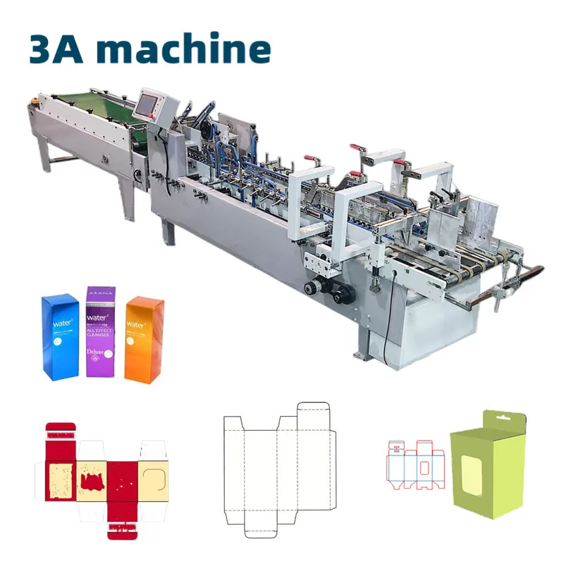 CQT-650 Side Glue Box Straight Line Box Folder Gluer Machine Pre-Folding & Gluing Suitable for Mobile&Tech Accessory Packaging