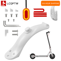 Upgraded Rear Mudguard Fender Guard + Bracket + Hook +Taillight for Xiaomi M365 M365 pro 1S Electric Scooter Black red white