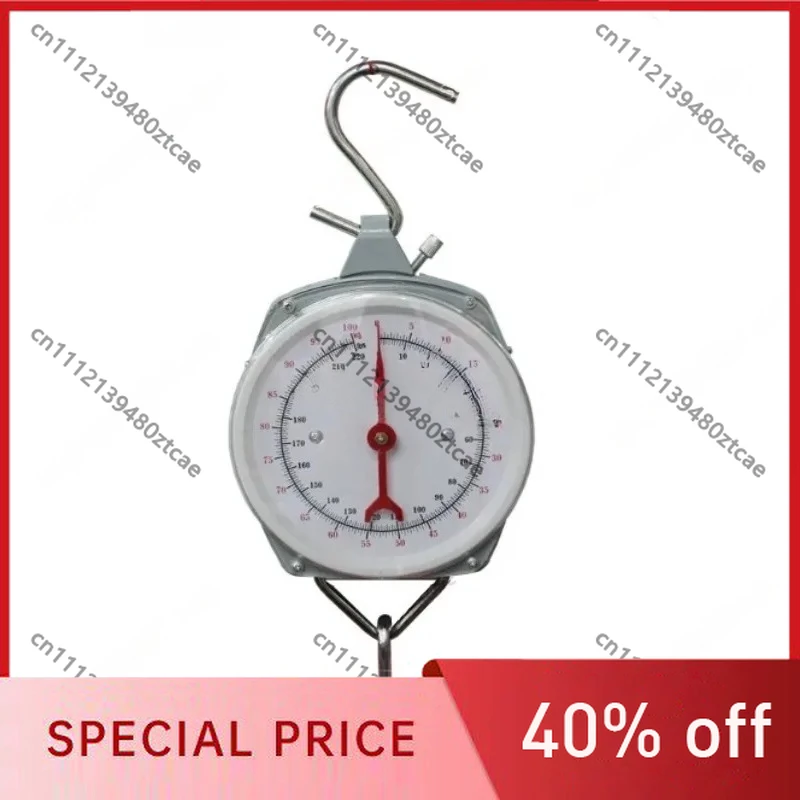 

25kg Disc Type Mechanical Hanging Scale, Spring Hook Pointer Heavy Duty Balance Scale for Fishing Luggage Farm Industrial Use