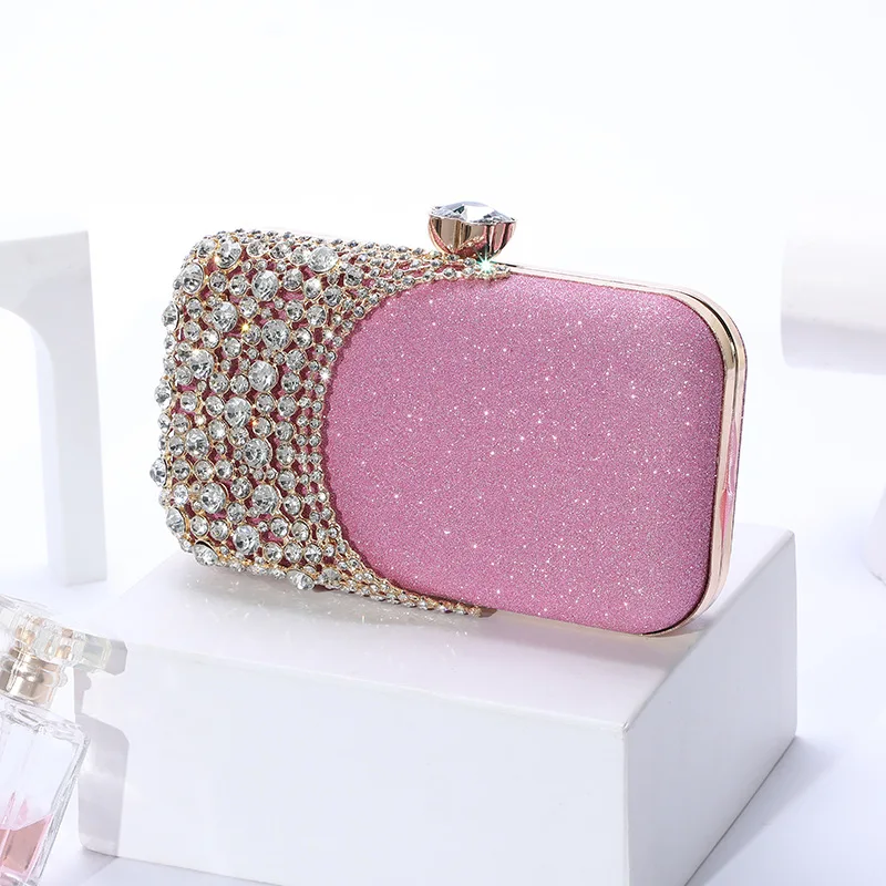 

Diamond-encrusted dinner bag, women's dress bag, dancing disco, shiny celebrity banquet cheongsam, handbag, cosmetic bag.