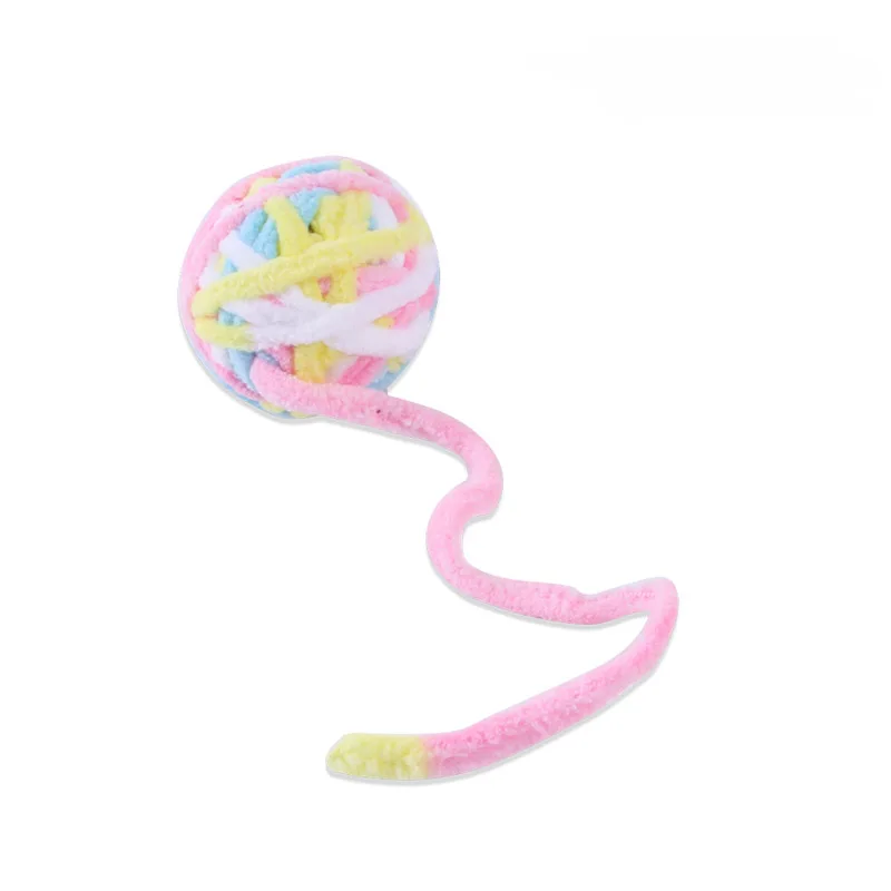 Funny Cat Toys Colorful Yarn Balls With Bell Sounding Interactive Chewing Toys For Kittens Stuffed Toys Ball Cat Supplies