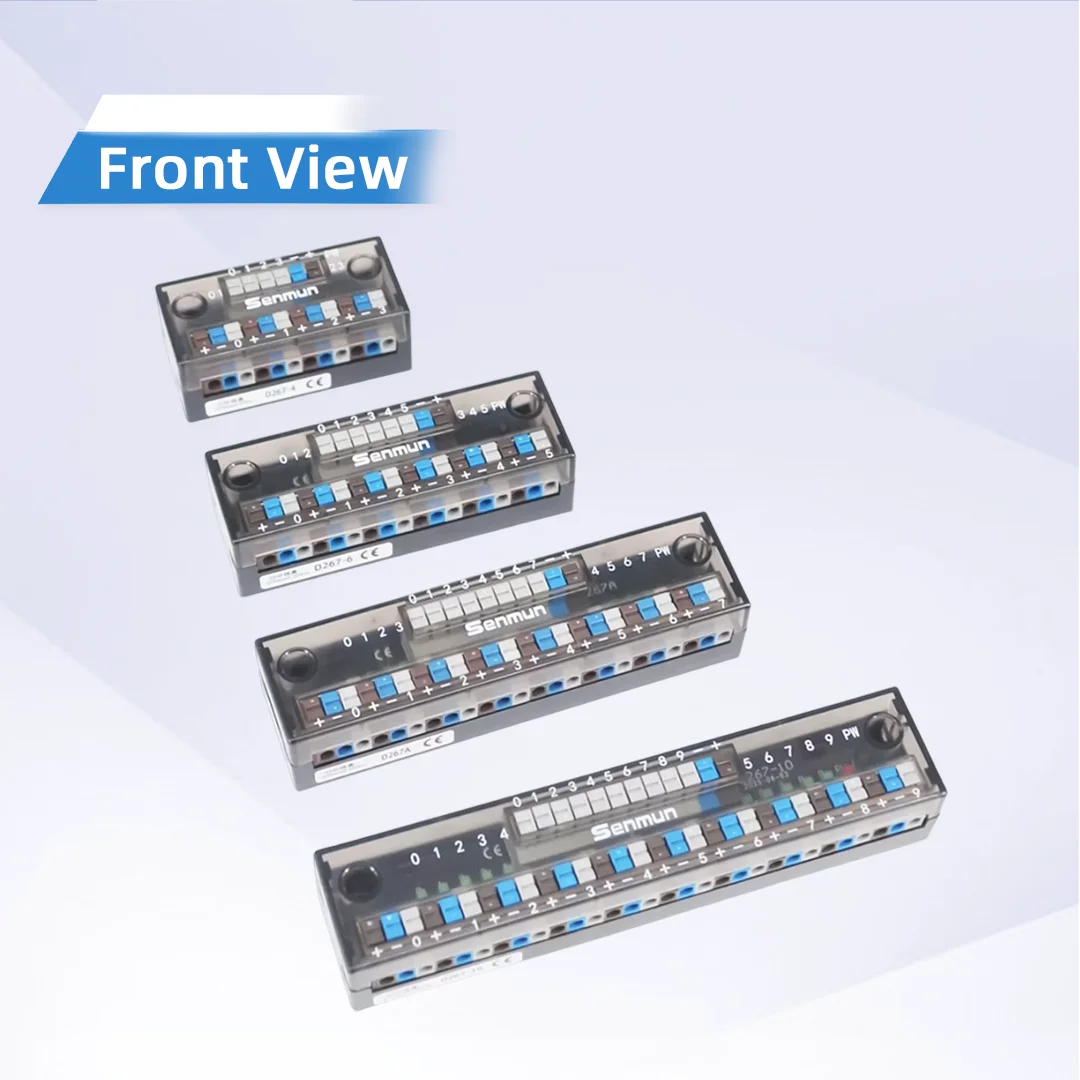 D263 Din Rail IO Signal Terminal Block Quick‑Wiring One‑Input Multi‑Output DC 24V PLC Power Signal Distribution Junction Box