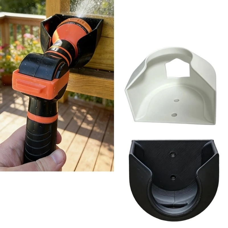 Plastic Car Wash Pumps Holders Bracket for Car Wash Setups Wall Mount Support Cradle with Two Screw Holes for Home Garage D7YA