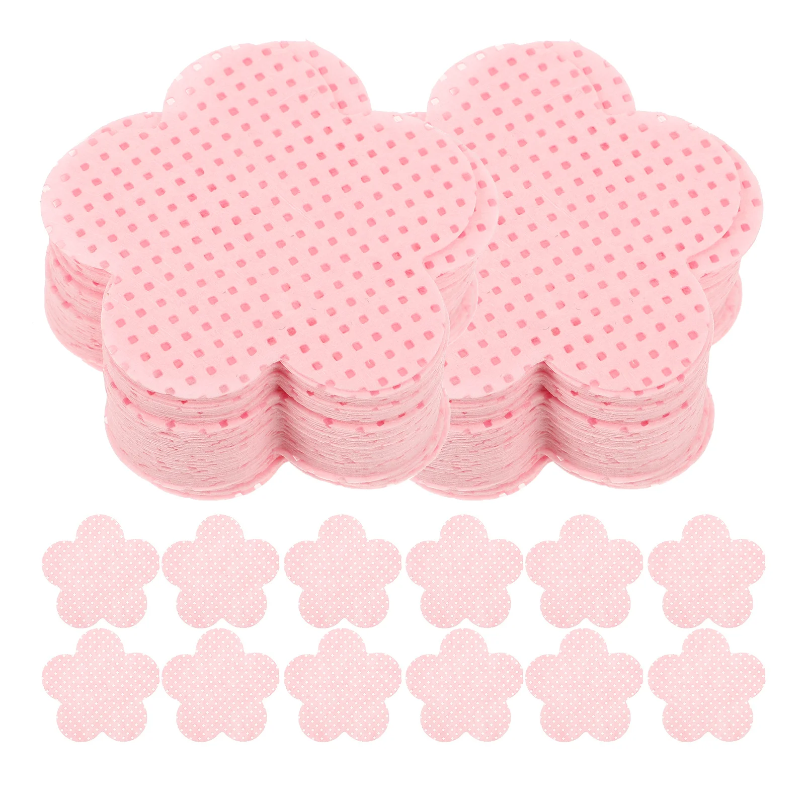 Removedor de esmalte para unhas, toalhetes sem fiapos, almofadas de algodão para unhas em gel, pó de imersão, maquiagem acrílica, tamanho de viagem, formato de coração