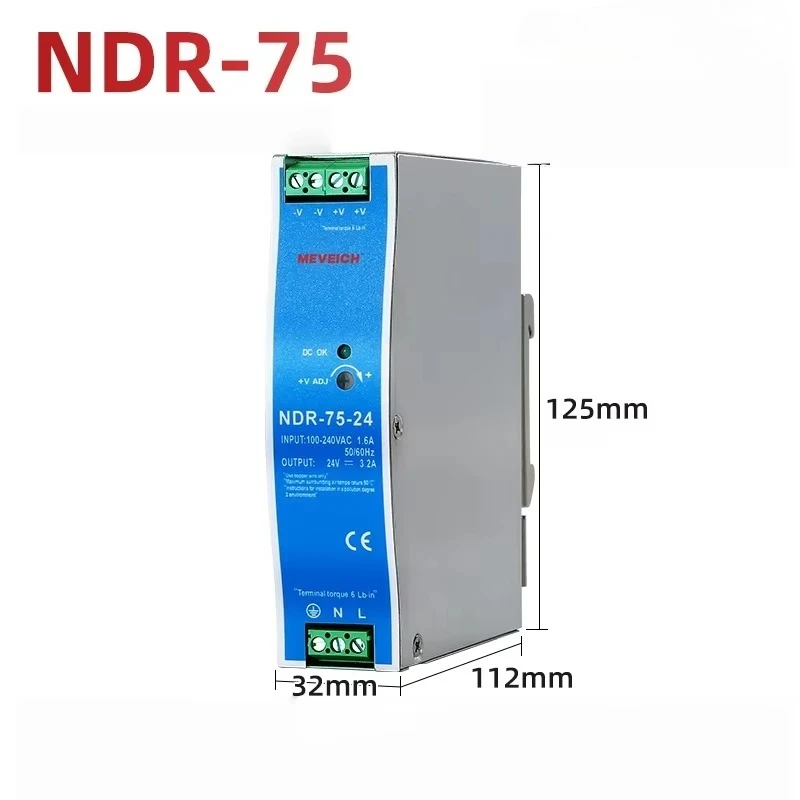 NDR-120-24V Rail Switching Power Supply EDR-240W150 Transformer DR-60W15W75 DC