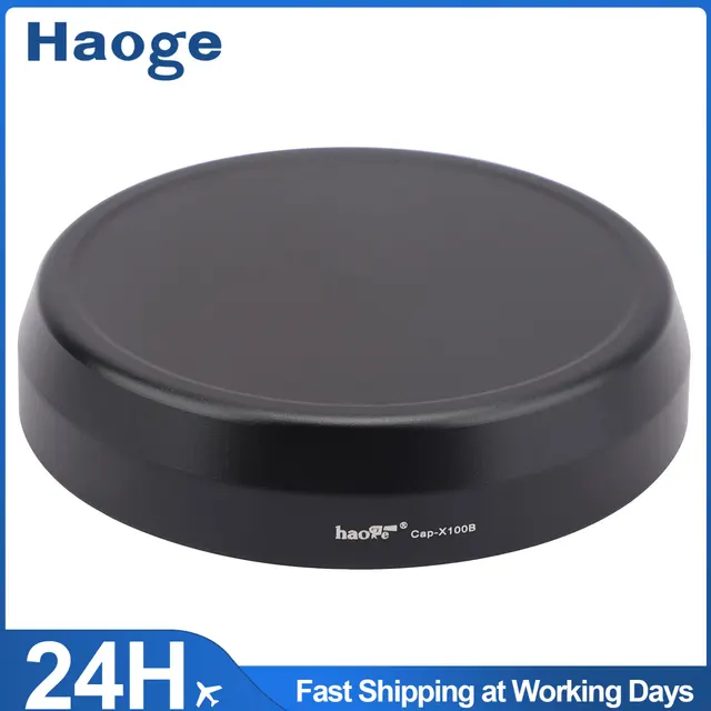 Haoge Cap-X100B metalowy obiektyw czapka dla Fujifilm Fuji X100F X100S X100T X100 X70 kamera czarny