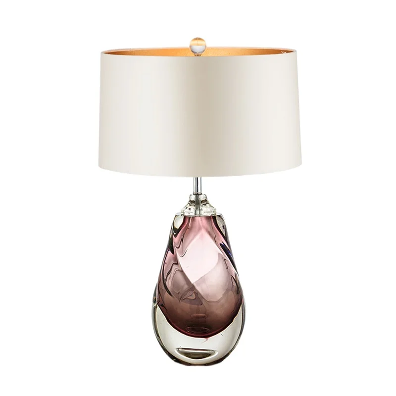

American simple luxury glazed art desk lamp, princess children's room, fashion desk lamp