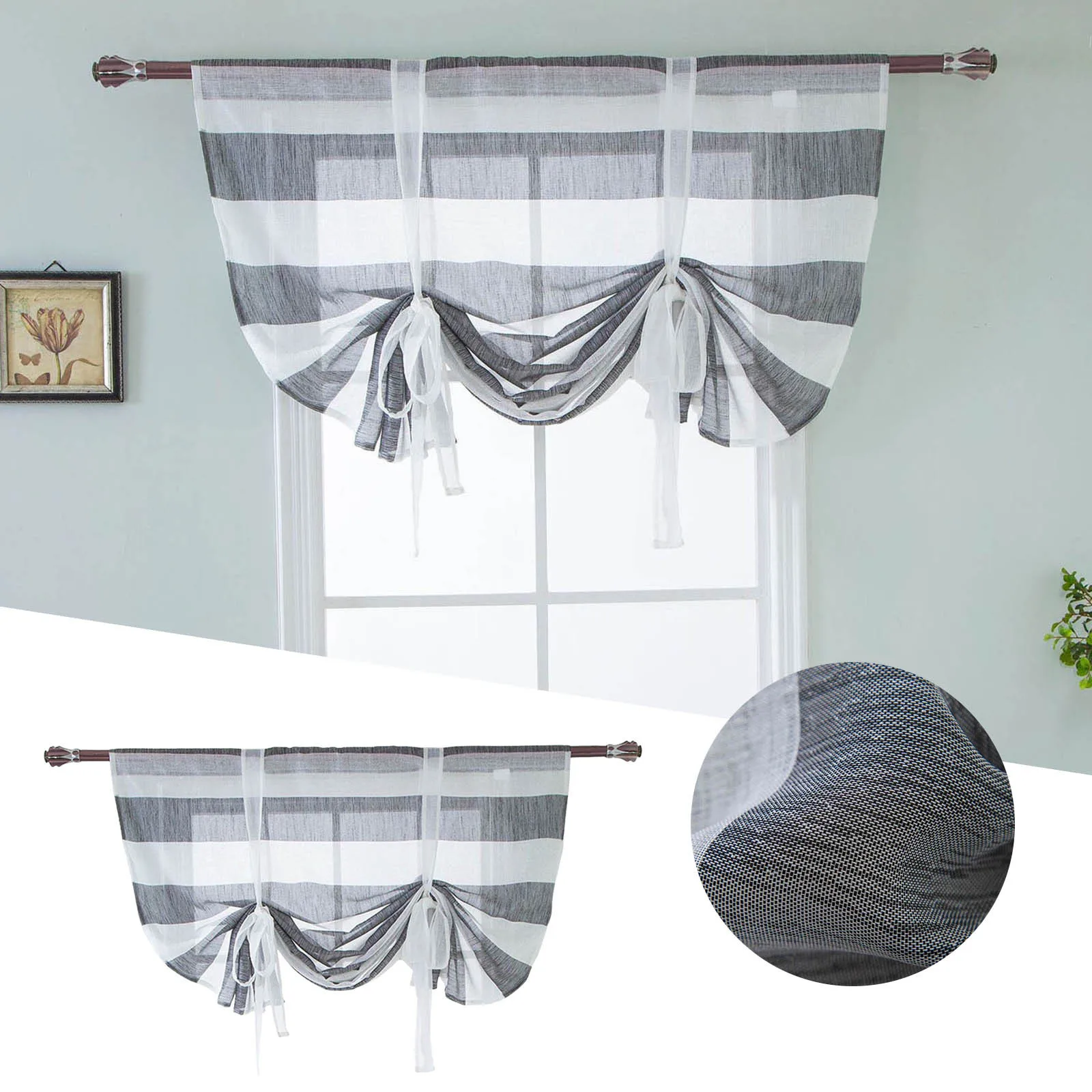 세미 보일 커튼 트롤리 밑단, 심플한 로마 커튼, 거실 침실용 모던 커튼, 개인 정보 보호 황갈색 원단 샤워 커튼 