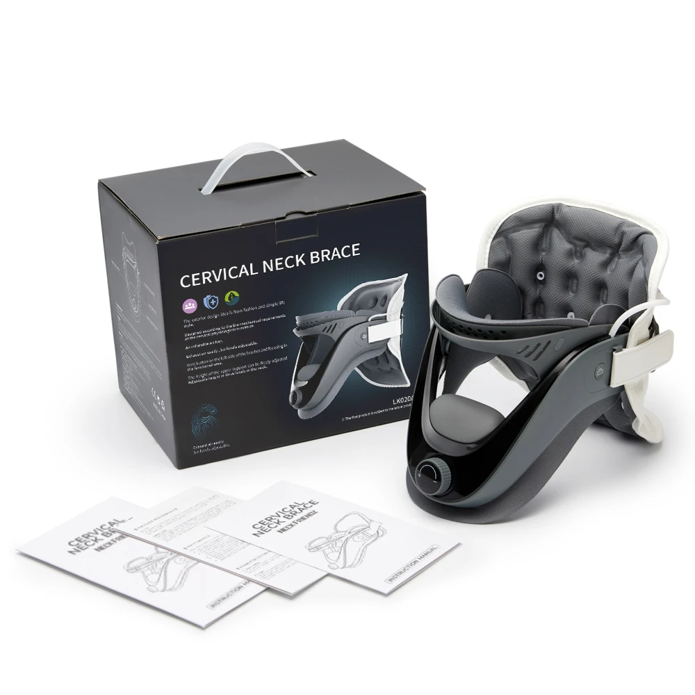 Cervical Neck Traction Device, 5 Airbag Support for Neck Pain Relief Neck Stretcher Air Pump Adjustable Neck Brace