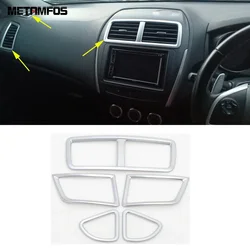 For Mitsubishi ASX 2011 2012 2013 2014 2015 Matte Center Console Dashboard Air Condition Vent Outlet Cover Trim Car Accessories