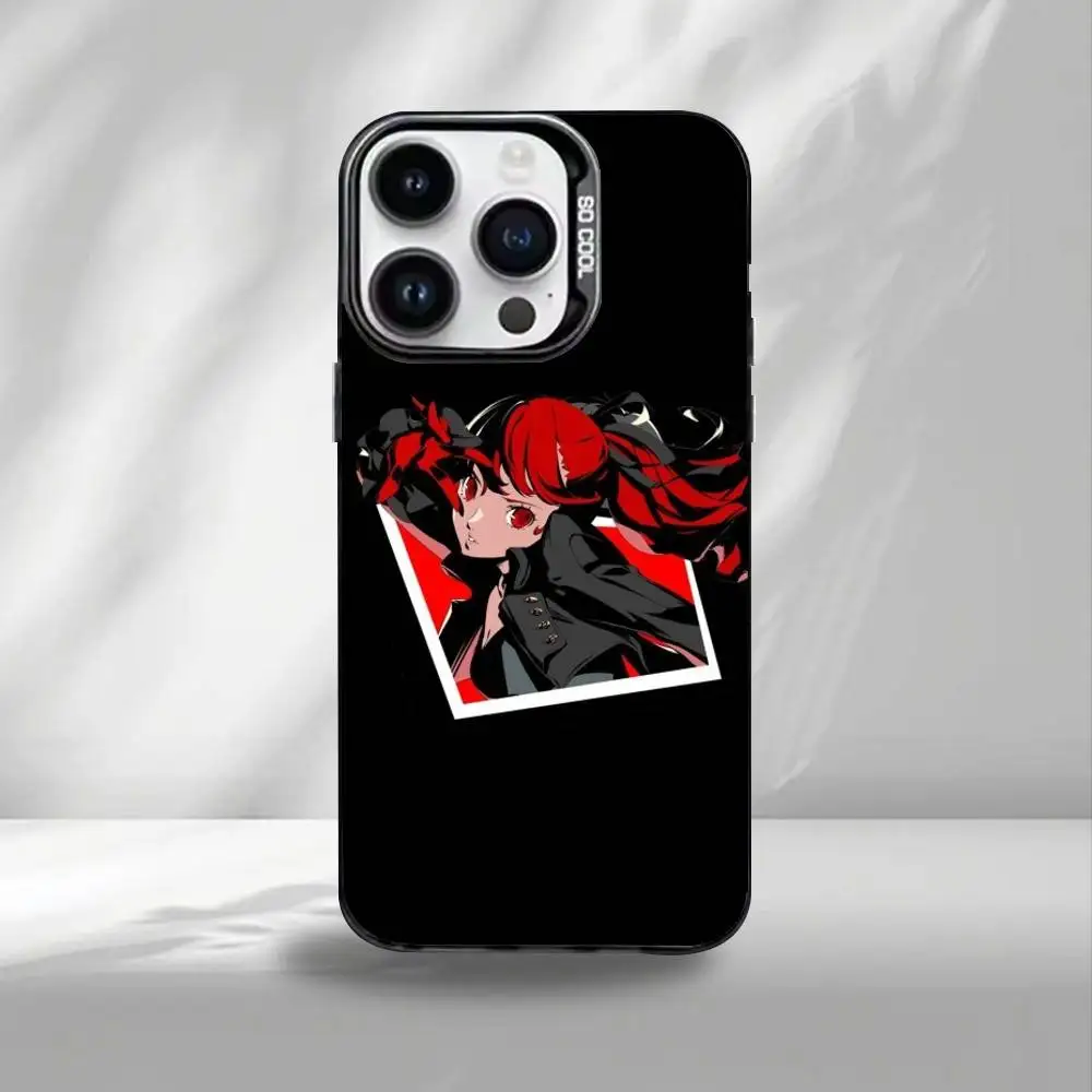 حافظة هاتف Kasumi Persona Yoshizawa 5 لهاتف iPhone17,16,15,14,13,12,Pro Max حافظة هاتف ملونة باللون الأسود