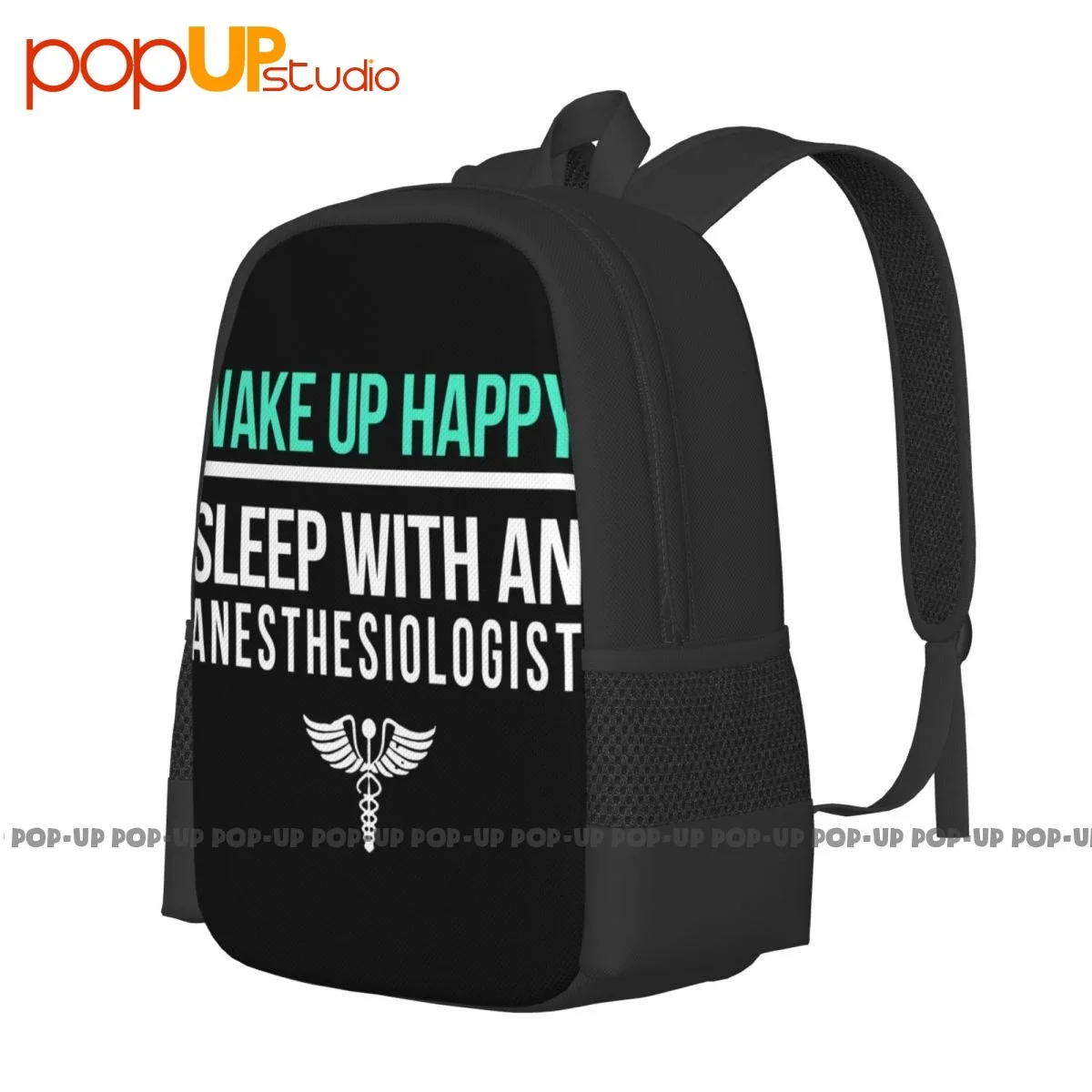 Wake Up Happy Sleep With An Anesthesiologist Backpack Large Capacity Gym Swimming Sports Style Large Capacity