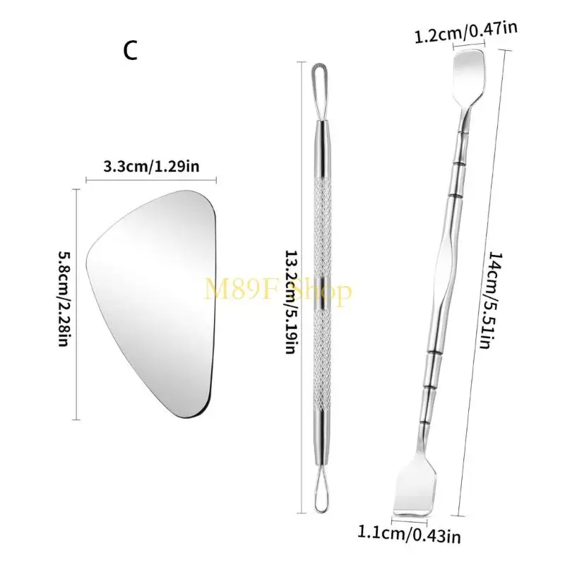 M89F Multi -functionele Blackhead Extractor Tool Scraper Accusory voor neus en voorhoofd