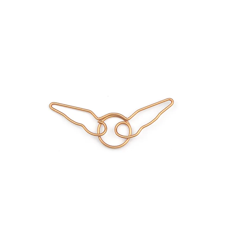 Kantoorbenodigdheden Cartoon Uil Vorm Paperclip Metaal Donker Goud Kleur Creatieve Bliksem Paperclip Decoratieve Planner Paperpins