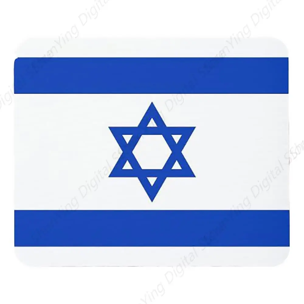 Alfombrilla de ratón con bandera israelí adecuada para oficinas de juegos portátiles alfombrilla de ratón duradera de goma antideslizante regalo 25*30cm