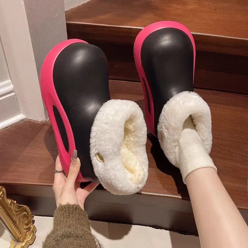Winter Chunky Non Slip Snow Boots for Women Soft Y2k Chic and Elegant Lamb On Promotion New Rock Sale Trend 2025 In Woman Shoes