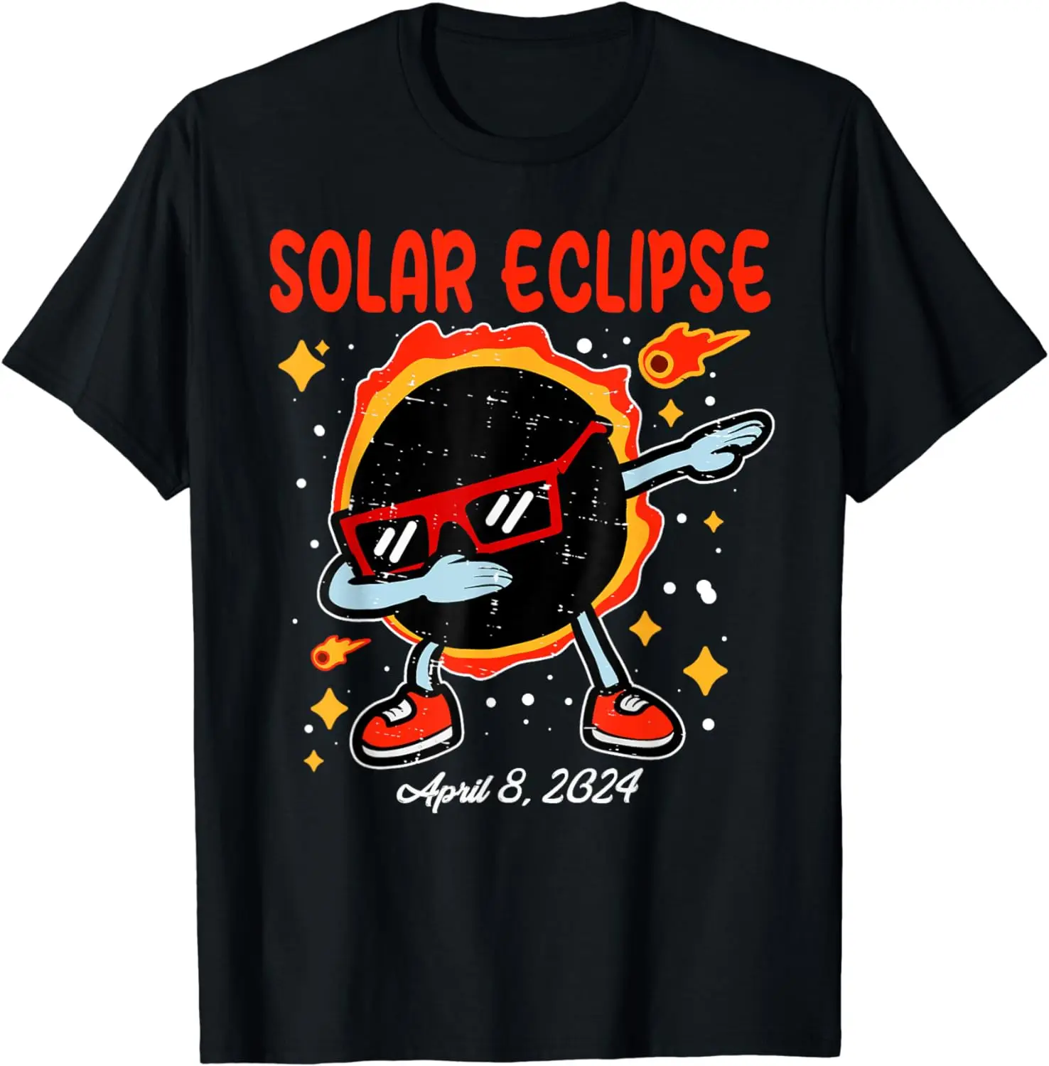 Dab Sun Solar Eclipse 2024 Totality April 8 Men Boys Kids T-Shirt