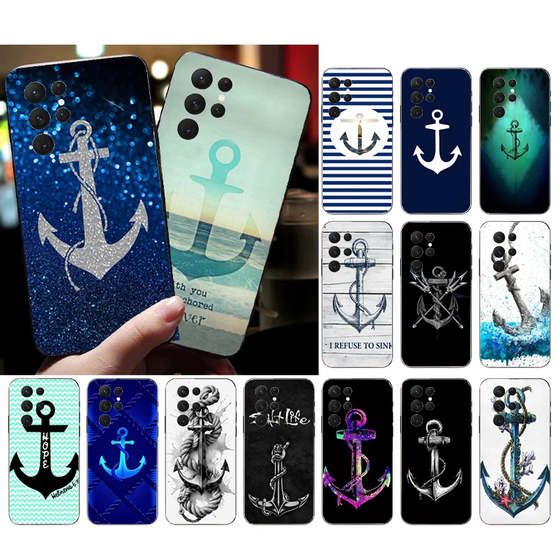 Anchor Phone Case For Samsung A35 A55 A54 A15 A25 A05s A05 A22 A24 A52 A33 A34 M34 M14 M54 M23