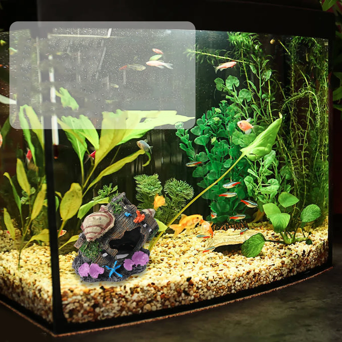 

Barrel Design Resin Fish Tank Decoration Shell Barrel Aquarium Ornament Hiding Cave Craft Fish Shelter Underwater Habitat