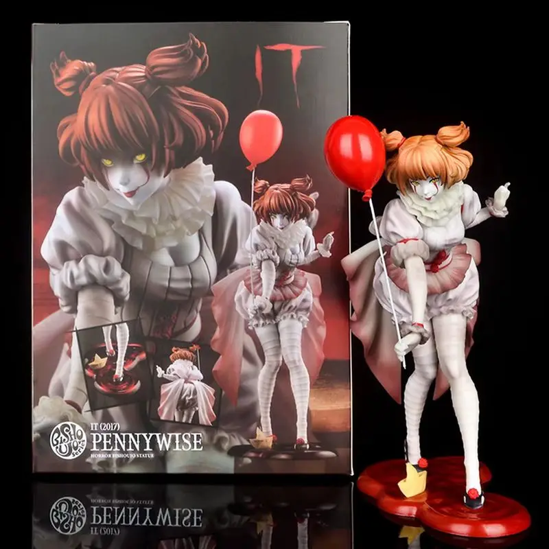 Movie It Pennywise Clown Figure Two Versions With Interchangeable Head Collectible Desktop Pc Case Ornament Halloween Adult Gift view 5