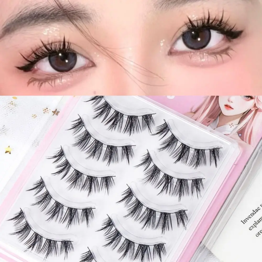 Faux cils naturels 3D avec tige transparente, sourire naturel, contaminants fins, longs cils Py, outils de maquillage pour les yeux, faux cils moelleux pour femmes