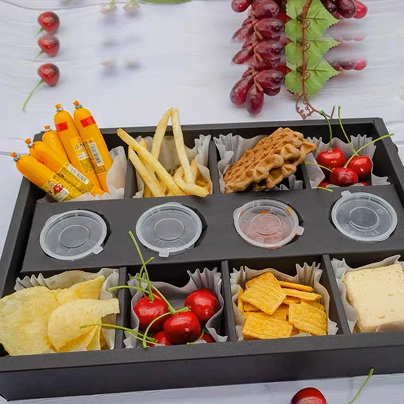 Big Capacity Packaging Box, Cake, Dessert, Fruit Gift Box, Outdoor Picnic Tools Ins Style Afternoon Tea With Lid, Lattice Box