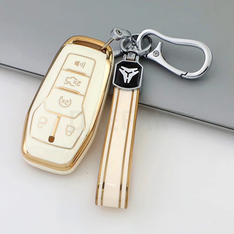 5 Buttons Car Remote Key Case For Ford Fusion Mondeo Mustang F-150 Explorer Edge 2015 2016 2017 2018 TPU Shell Cover Fob Holder