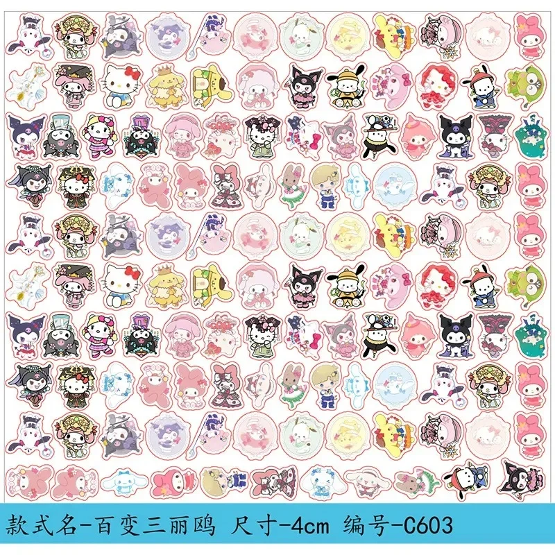 NEW MINISO Laser Anime Parts Key Buckle Kitty Acrylic Accessories DIYSheet Melody Material Cartoon Stickers Acrylic Pendant Part