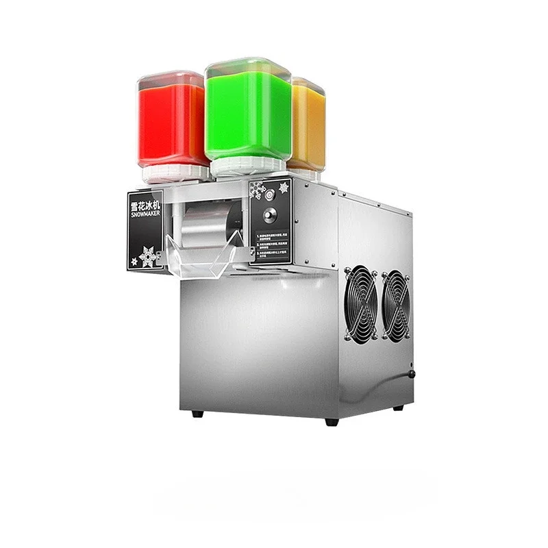Commercial multi-flavor snowflake ice machine stainless steel body four flavors of milk tea drink shop