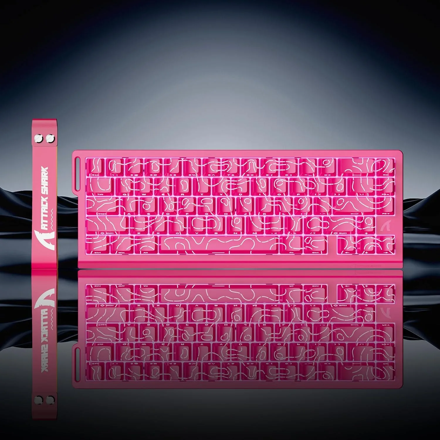

Клавиатура ATTACK SHARK X68 HE с быстрым откликом 8000 Гц, точностью отклика 0,01 мм, проводная, с магнитными переключателями, функцией Rapid Trigger, Snap Tap, RGB-подсветкой для ПК/Mac