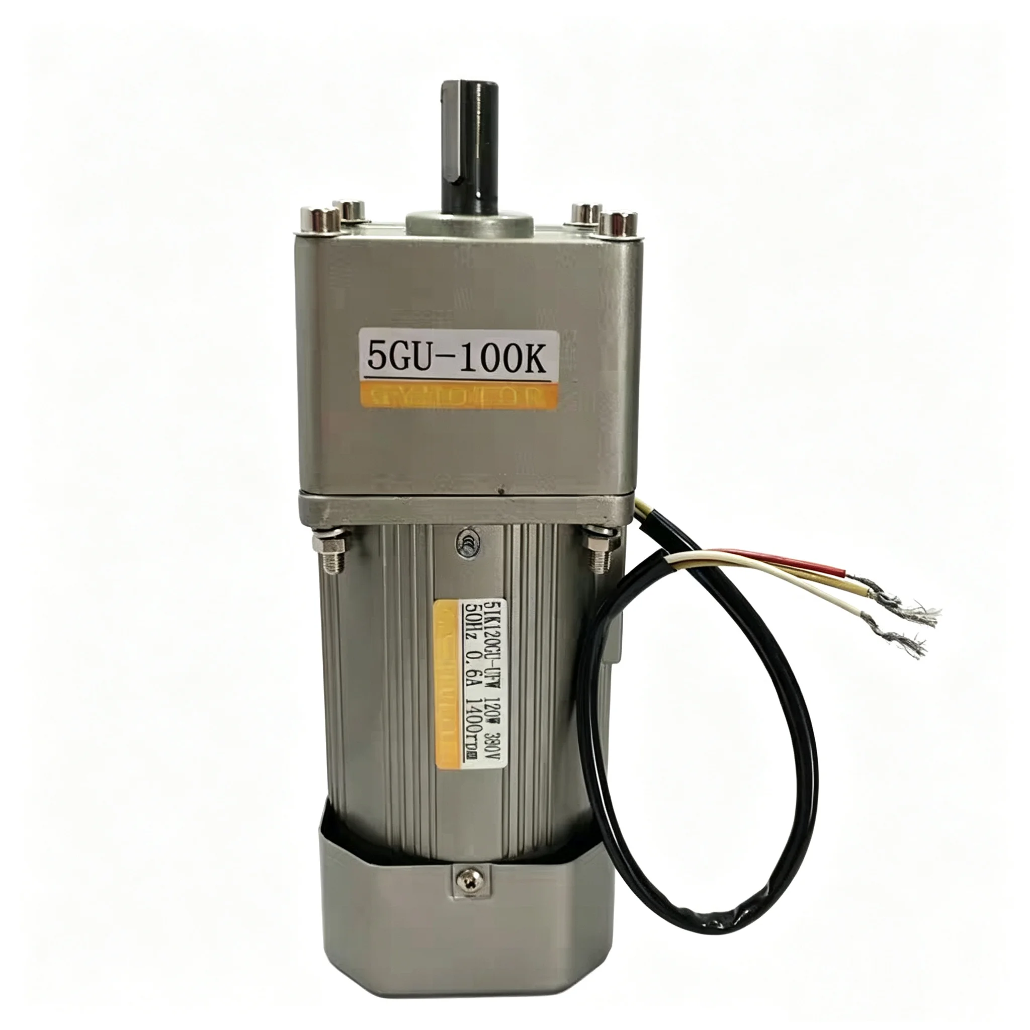 120W AC 220V Three-Phase Shaft Diameter 12mm/15mm 5GU Gearbox AC Gear Motor Standard Version / Flange‑mounted Version Available