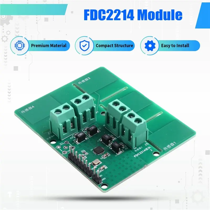 FDC2214 4-Channel Capacitance Sensor Module 1PCS Expansion Module For Gesture Recognition Applications