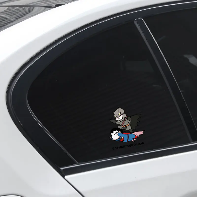 New BeastKingdom Batman Superman Personality Anime Merch Car Decoration Sticker Creative Cartoon Waterproof Decorative Sticker