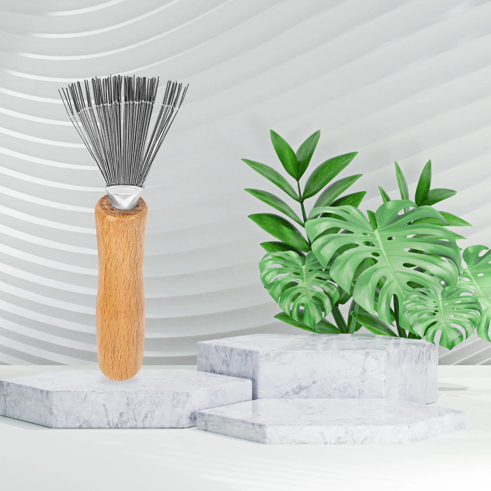 

Flower Arrangement Tool Cleaning Rake Brush Floral Frogs Cleaner Stainless Steel Corrector