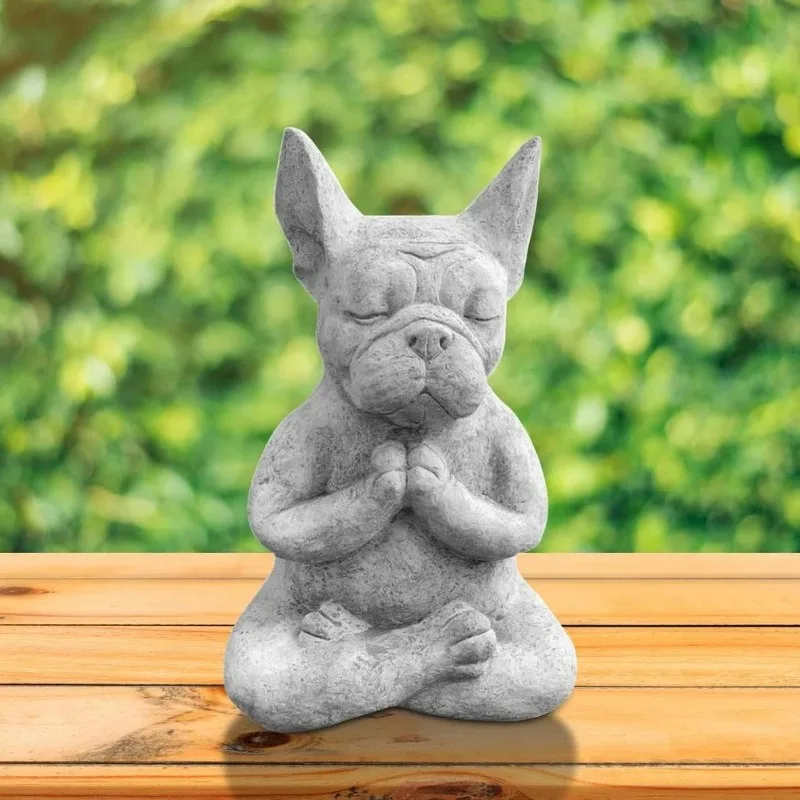 

Meditation Dog Resin Statue Ornaments Waterproof Statue Yoga Pose Office Home Decor Garden Decoration Outdoor Jardin