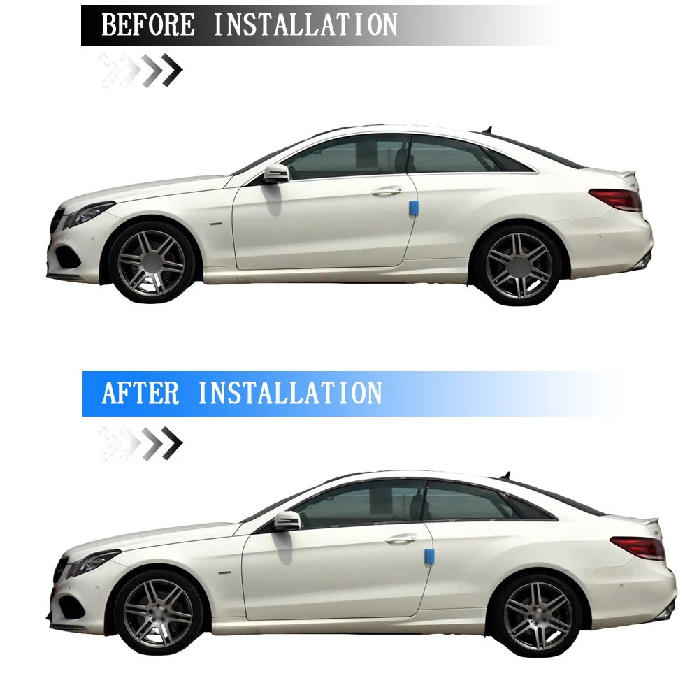 Glossy Black Chrome Delete Sticker for Mercedes Benz E-Class W207 C207 2009-2016 Car Window Exterior Trimy