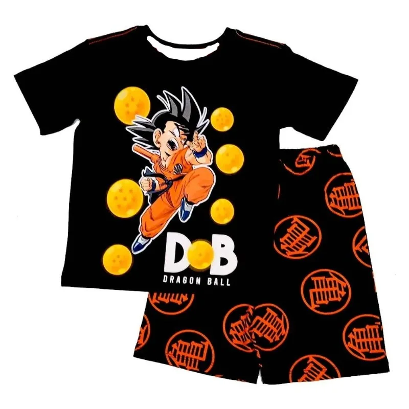 

2026 Summer Dragon Ball Z Tshirt Set Kids Vegeta Boys Clothes Mens Women T-shirt Suit Trucksuit Clothes 3D Goku Short Sleeve