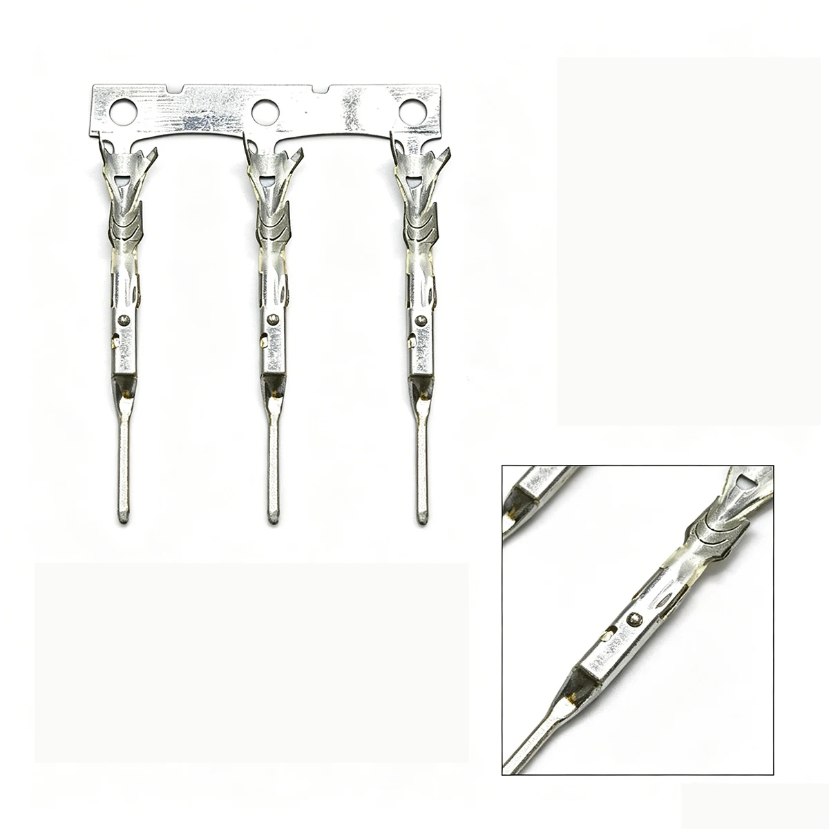 50/100pcs TP101-00100 Automotive Male Crimp Connector Pins Continuous Strip Terminals for Auto Vehicle Wiring Electrical